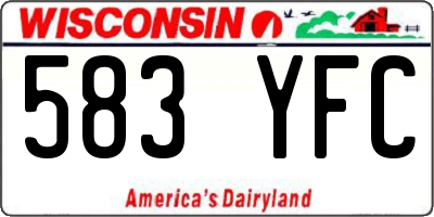 WI license plate 583YFC