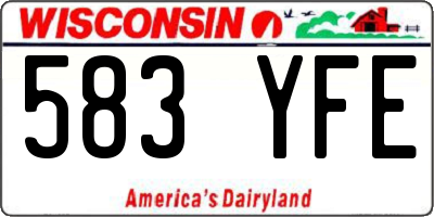 WI license plate 583YFE