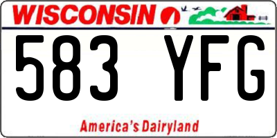 WI license plate 583YFG