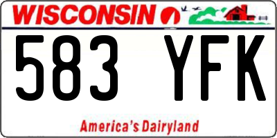 WI license plate 583YFK