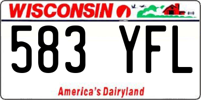WI license plate 583YFL