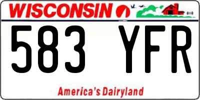 WI license plate 583YFR