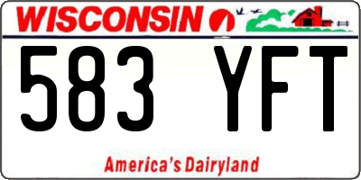 WI license plate 583YFT