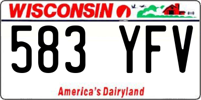 WI license plate 583YFV