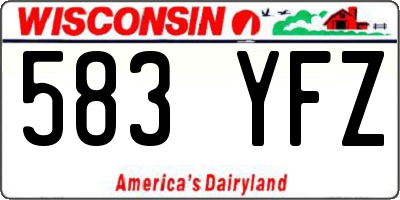 WI license plate 583YFZ