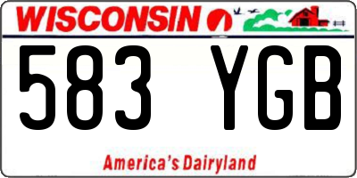 WI license plate 583YGB