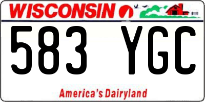 WI license plate 583YGC