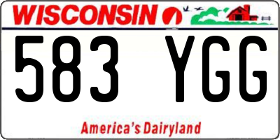 WI license plate 583YGG