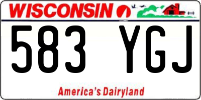 WI license plate 583YGJ