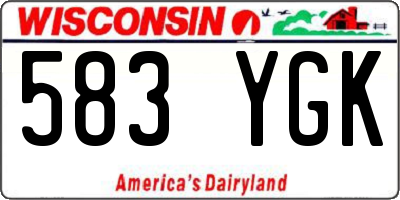 WI license plate 583YGK