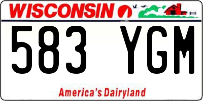 WI license plate 583YGM