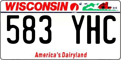 WI license plate 583YHC