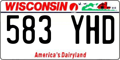 WI license plate 583YHD