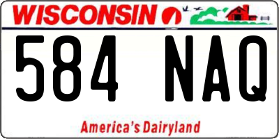 WI license plate 584NAQ