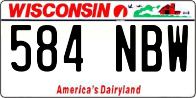 WI license plate 584NBW