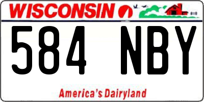 WI license plate 584NBY