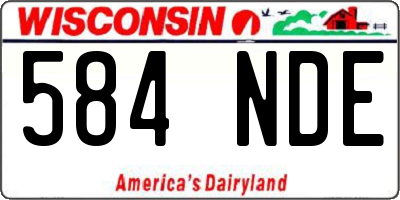 WI license plate 584NDE