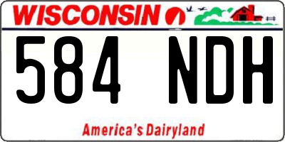 WI license plate 584NDH