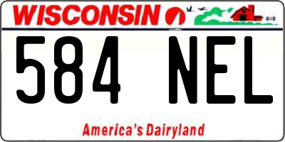 WI license plate 584NEL