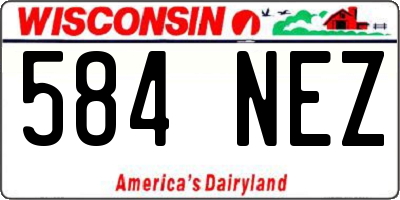 WI license plate 584NEZ
