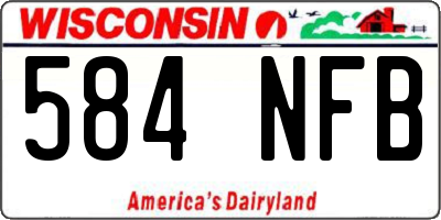 WI license plate 584NFB