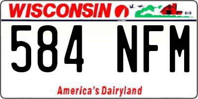 WI license plate 584NFM
