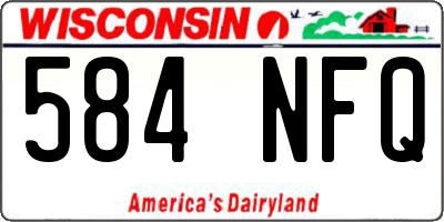 WI license plate 584NFQ