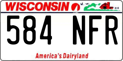 WI license plate 584NFR