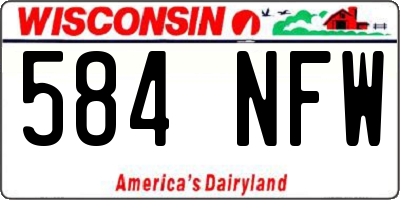 WI license plate 584NFW