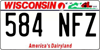 WI license plate 584NFZ