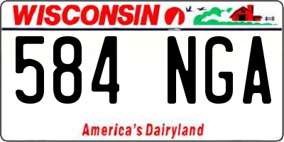 WI license plate 584NGA