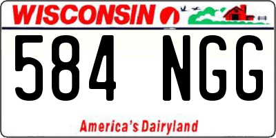WI license plate 584NGG