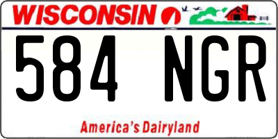 WI license plate 584NGR