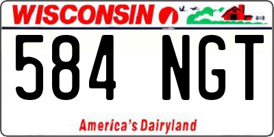 WI license plate 584NGT