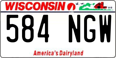 WI license plate 584NGW