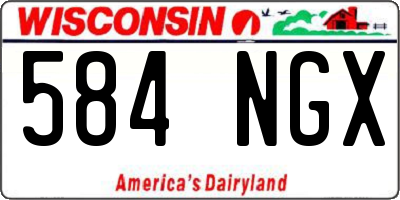 WI license plate 584NGX