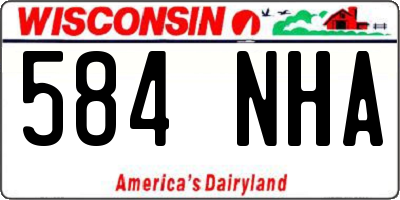 WI license plate 584NHA