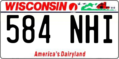 WI license plate 584NHI