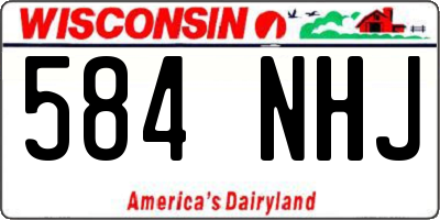 WI license plate 584NHJ