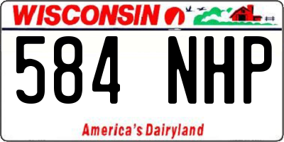 WI license plate 584NHP