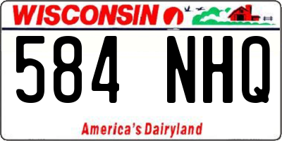 WI license plate 584NHQ