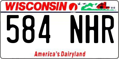WI license plate 584NHR