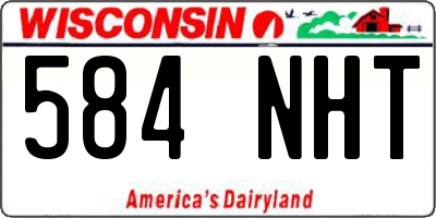 WI license plate 584NHT