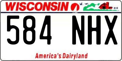 WI license plate 584NHX