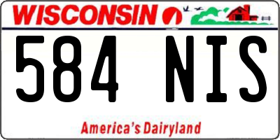 WI license plate 584NIS