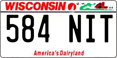 WI license plate 584NIT