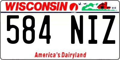 WI license plate 584NIZ