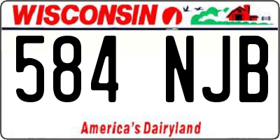 WI license plate 584NJB
