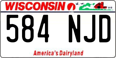WI license plate 584NJD
