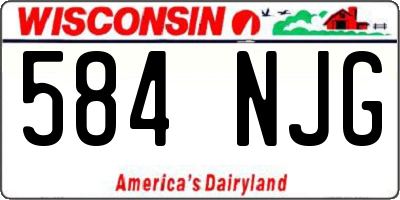 WI license plate 584NJG